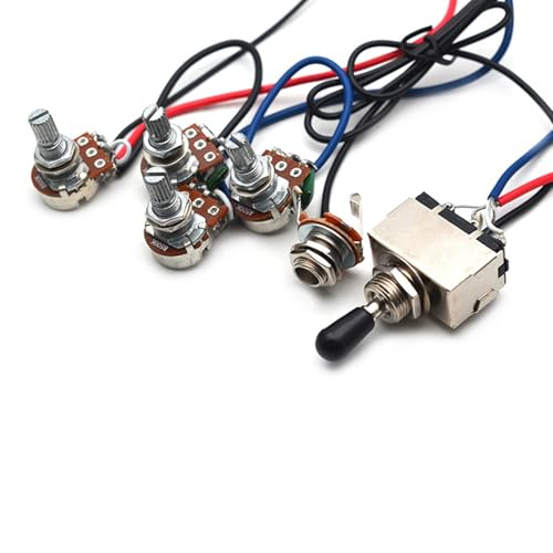 SG EPI LP Elektrische Gitarre Schaltung Montage Elektrische Gitarre Harness 2T2V 500K Potentiometer Kit(Black)
