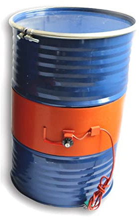 NedLoN Metal Oil Drum Heater Pail Barrel Band Barrel Silicone Heat Pad,Oil Drum Heating Belt with Adjustable Rotary Thermostat 220V/110V 30℃~130℃ for Factory Industrial, 200L 1740x125 1000W