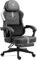 MEENICE Silla de gaming con cojín de muelles ensacados y gel de refrigeración, sillón de masaje para juegos con reposapiés, silla ergonómica de juego de espalda alta para adultos, negro y blanco