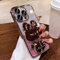 Roemary Schutzhülle mit Spiegel-Ständer, für iPhone 16 Pro Max, für iPhone 16 Pro Max, mit Make-up-Spiegel-Design, Hasen-Klapphalterung, Ständer, Handyhülle, Pink Bunny