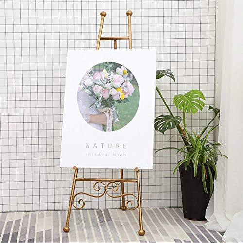 Malerei Künstler Staffelei Ständer Zeichenbrett Staffeleien Edelstahl Bilderrahmen Ölgemälde Ständer, Bodenständer Kreativer Ausstellungsständer, klappbare verstellbare WPoster-Halterung/D (B)