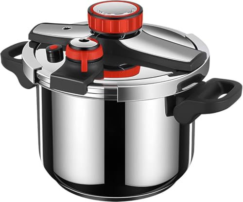 Olla A Presión 10L Acero Inoxidable 316 Batería De Cocina Ajuste De Tres Velocidades 9 Sistemas De Seguridad con Tapa De Cierre Fácil De Abrir Funciona En Todas Las Estuf,