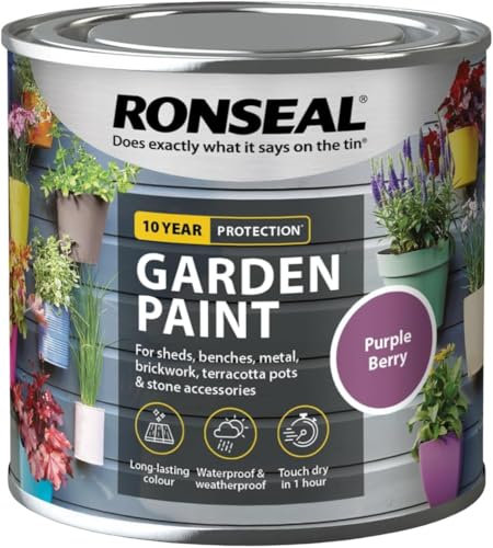 SuperGift.com Garden paint adds colour, waterproofs, and improves water repellence (Purple Berry, 0.25 Liters)