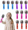 12 Pack Inflatable Microphone, Blow Up Microphone, Inflatable Party Props, Inflatable Microphones for Parties - Assorted Colors (Red/Blue/Purple/Pink) for Kids, Singing, and Events