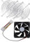 MVOSJFIE 3Pcs 120mm 4.7inch Metal Fan Guard Protective Grill with DC 12V 4 Pin Black Plastic PC Cooling Fan 90mm x 90mm x 25mm