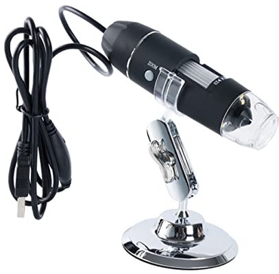Gadpiparty Portable Digital Microscope Magnification with LED Lights Adhesive Stand Compatible with for Detailed Inspections