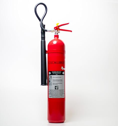 Excalibur 5 kg CO2 Feuerlöscher DIN EN 3 | Geeignet für die Brandklassen - B | Zertifiziert nach DIN EN3 | 5 LE | inkl. Wandhalterung & Instandhaltungsnachweis | von der Marke König Brandschutz