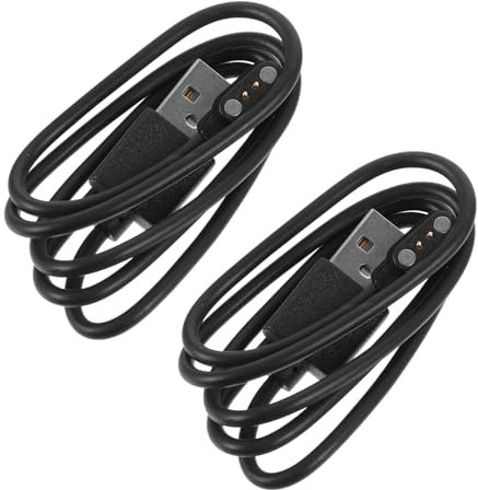 WATIIFUFU 2pcs Magnetic Charging Cable for Smartwatch Durable USB Charger with Sleek Design Compatible with Various Smartwatch Brands Reliable Performance Flexible Use Pin Connection