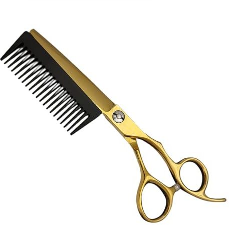 Wonsfuleu Friseurschere,Pflegeschere | 2-in-1 Ausdünnungsschere Mit Abnehmbarem Kamm Für Friseure Damen Herren Salon Privatgebrauch Reise Haarpflege