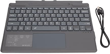EIMSOAH Ultra Slim Wireless Keyboard, Mechanical Buttons, Trackpad, 7 Color Backlight, Compatible Pro 8, Pro X with Magnetically Connected, Compact Design for