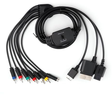 Cavo componente da 1,8 m, cavo audio video S-video, for XBOX360, for Wii, for PS2, for PS3, cavo for console di gioco