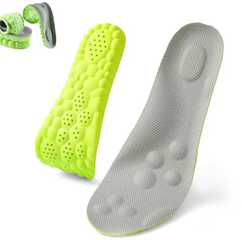 HOPASRISEE Bwoost Padel Insoles, 4D-Memory Foam Plantar Fasciitis Insole with Arch Support, Lightweight and Breathable, Relieves Foot Fatigue(1 Pair,43-44)