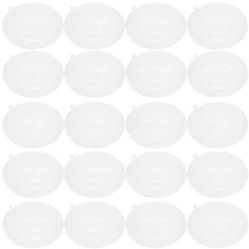 HONITANO 20 Stück Teiliges DIY Gesichtsmaske Gießform Tragbare Wiederverwendbare PVC Maskenform mit Ohrenschutz Leicht zu Reinigen für Heim Profianwendung für Individuelle Hautpflege