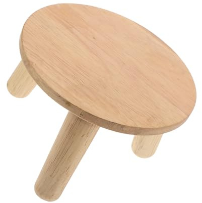Kichvoe Indoor Plant Stand Solid Oak Small Wood with Fixed Base for Office Desk or Balcony Plant Shelf