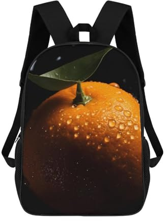 sinyumoney Juicy Orange Fruit Schulrucksack, Arbeitsrucksack, Laptop-Rucksack, Rucksack Für Camping, Outdoor-Abenteuer Und Den Täglichen Gebrauch 17inch