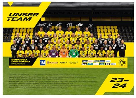 Mannschaftsposter / Teamposter Borussia Dortmund BVB 09 + gratis Sticker Dortmund forever, Poster