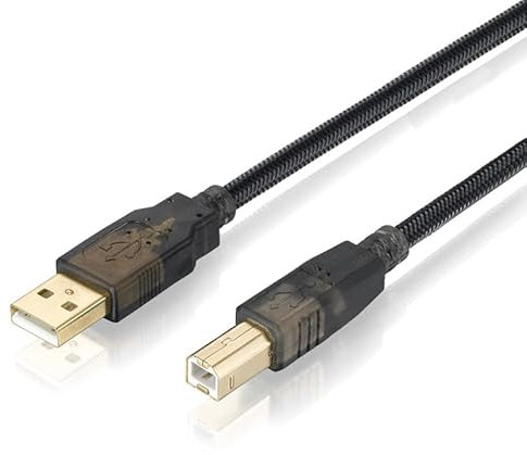 Cavo stampante, USB 2.0 Cavetto per Stampanti A Maschio/B Maschio Cavo per HP, Canon, Lexmark, Epson, Dell, Xerox, Samsung ecc., Bolongking (1.8m)