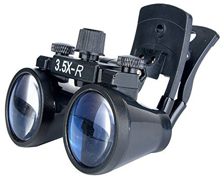 mike-dental Chirurgischer Medical Fernglas Clip Lupen 3,5 x-r Lab Kopf Lupe w/Wechselrahmen