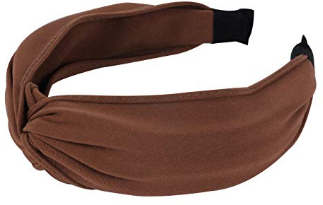 axy Breiter Haarreif mit raffinierten Knoten-Vintage-Wunderschön Stirnband Haarschmuck Damen Haarreifen HR34b Stil A (Stil A - Braun)