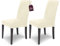Scheffler Home Premium Stuhlhusse Mia Natur 2er Set Stretch Husse für Schwingstühle Waschbarer Microfaser Bezug mit blickdichter Struktur als stilvoller Stuhlüberzug – Öko-Tex Zertifiziert