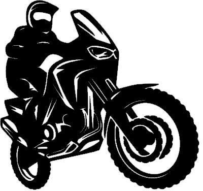 generisch Motorrad Aufkleber Enduro Aufkleber Auto Aufkleber in 10cm, 15cm, 20cm, 25cm (128/4/3) (schwarz Glanz, 15cm)