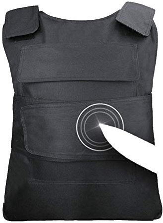 Vetements Stab Resistant Gilet Sécurité Armée Tactique Vest Equipement de Protection Défense du Corps Protection du Dos de la Poitrine avec Haute Armure d'acier de manganèse Noir