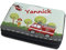 CreaDesign Kinder Federmäppchen mit (Wunsch) Namen, einzigartige Federtasche durch Personalisierung, Schulmäppchen - Motiv Feuerwehr Landschaft