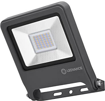 LEDVANCE LED Fluter, Leuchte für Außenanwendungen, Warmweiß, 163,0 mm x 186,0 mm x 34,0 mm, ENDURA FLOOD, Dunkelgrau