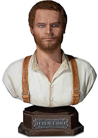 Supacraft 1971 Terence Hill Büste, Ton, SCULPTURE, 20 cm, Braun oder Grau, Zuhause, Tischplatte