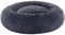 Feandrea Hundebett flauschig, Katzenbett, Donut Kissen, waschbar, Polsterung in der Mitte herausnehmbar, Langer Plüsch, 50 cm Durchmesser, dunkelgrau PGW037G02