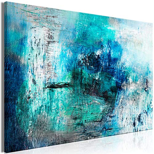 murando - Wandbilder Abstrakt 60x40 cm Leinwandbild 1 tlg Kunstdruck modern Wandbilder XXL Wanddekoration Design Wand Bild - türkis blau a-A-0428-b-a
