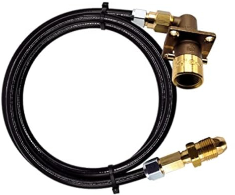 Gomet Kit adaptateur de bouteille de gaz propane avec valve anti-retour et tuyau de 8 mm pour caravane et camping-car (5 mètres)