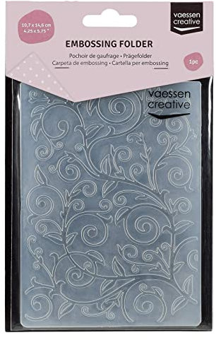 Iris Ohyama Vaessen Creative Cartella per Embossing, Vite UVA, 6 x 10,8 x 0,5 cm, 1 Pezzo, Compleanno, Nascita, Biglietti di Natale e Artigianato di Carta, 14,6x10,8x0,5