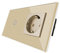 CNBINGO Touch Lichtschalter mit Schuko Steckdose unterputz - Wandschalter einfach in Gold - Berührungsschalter mit Glasrahmen und Status-LED - 500W/Fach