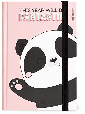Legami - Kalender 16 Monate Tagesplaner, Medium, 2022/2023, 12 x 18 cm, Thema Panda, aus FSC®-zertifiziertem Papier, von September 2022 bis Dezember 2023, weißes Papier 80g/m²