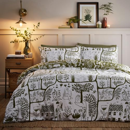 furn. Frida Bettbezug-Set, Moos, Doppelbett
