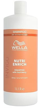Wella Professionals Invigo Nutri Enrich Feuchtigkeitsshampoo – tiefenwirksam pflegende Haarwäsche für strapaziertes Haar – glättendes, intensiv nährendes Shampoo – 1 L