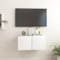 JUNZAI TV-Hängeschrank, Wandschrank Wohnzimmer, Aufsatzschrank, Weiß 60x30x30 cm