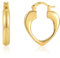 ALEXCRAFT Dick Herz Ohrringe Gold Creolen Klein Damen 14K Goldener Ohrringe Vergoldete Heart Hoop Earrings Geschenk für Frauen Freundin Mama Mädchen