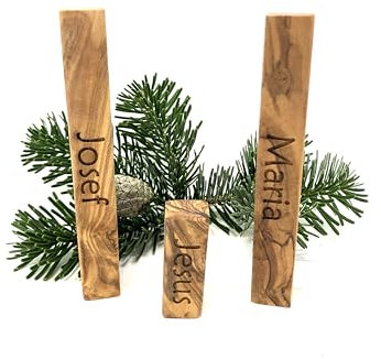 D.O.M. Weihnachtskrippe MODERN Life aus Olivenholz Typ A