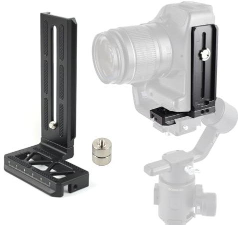 Akeipho L Bracket Vertical Mount for DJI Ronin SC, Aluminum Camera Quick Release Plate for Ronin SC Gimbal Stabilizer, DSLR Camera, Tripod, Monopod
