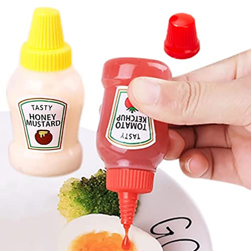 Ahuuen Salad Squeeze Bottles, Sauce Containers For Lunch Box, Food Safety Portable Condiment Squeeze Bottles, Salad Dressing Squeeze Bottle