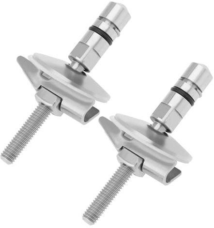 Create idea 2Pcs Cerniere Di Fissaggio Del Sedile Del WC M6x71,5 mm Staffa Di Fissaggio Della Cerniera Del Coperchio Del WC In Acciaio Inossidabile C0102G Compatibile Con LUVETT
