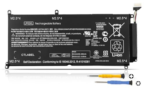 K KYUER LP03XL Laptop Battery for HP Envy 14-j 15-ae 15-ah m6-p 15-ae000 15-ae100 15-ae004nl 15-ae065sa 15-ae100nl 15-ah000sa 15-ah150na ah150sa ah151sa 14-j115tx 14-j106tx 14-j119tx m6-p113dx p114dx