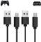 Lot de 2 câbles de charge USB pour manette Xbox One 2 m - Câble de charge USB de rechange pour manette Xbox One compatible avec PS4, Xbox One/One S/One X