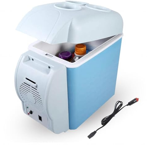 Mini Congelateur Portatif, 7.5L, Voiture 12v,Faible Bruit Petit Frigo Pas Cher, Fonction Refroidissement Et Chauffage RéFrigéRateur Portatif, Pour Tous Les VéHicules 12v