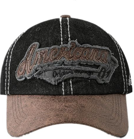 LANLYLGQ Baseball Cap Snapback Baseballkappe Unisex Herren Damen Vintage Stickerei UV Schutz Docker Cap Sonnenhut (Baumwolle, AME-Schwarz)