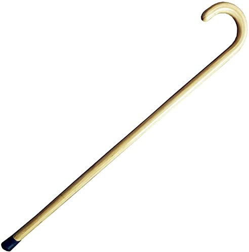 MRKU Naturholzstab Wanderstock G-Pole Offset Spazierstock, Naturholz Gehstock Bambuskrücke Klettern Senioren Gehstock Outdoor Walker G-Pole Spazierstock