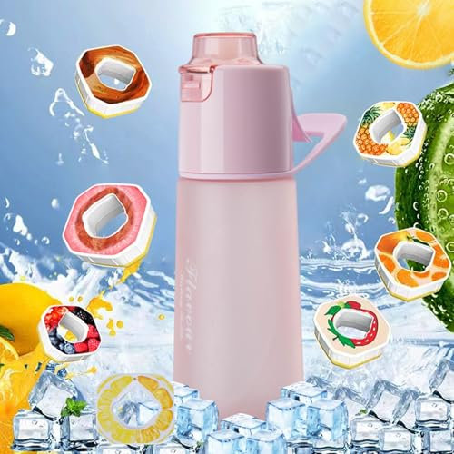 Trinkflasche mit Geschmack, 750ML Luft Wasserflasche mit 7 Pods, Air Bottle, Up Flasche mit Geschmack, Trinkflasche Geschmack, Water Bottle with Flavor, Wasserflasche mit Geschmack(F)