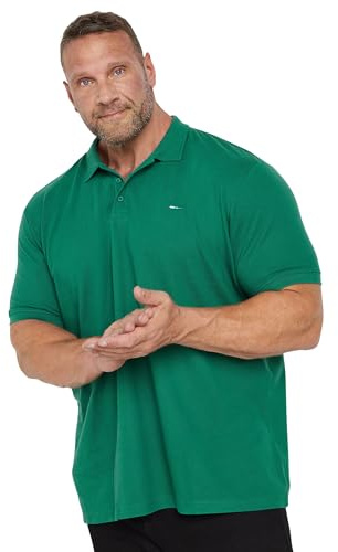 BadRhino Big & Tall Dark Core Polo Shirt - Men's - Plus Size Curve Green